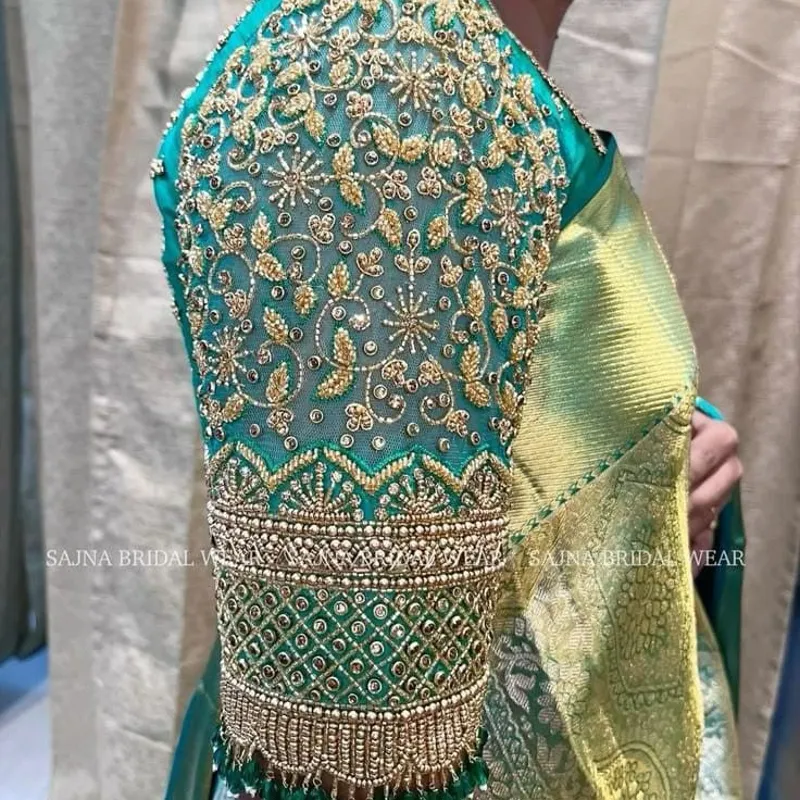 Red Zardosi Bridal Work